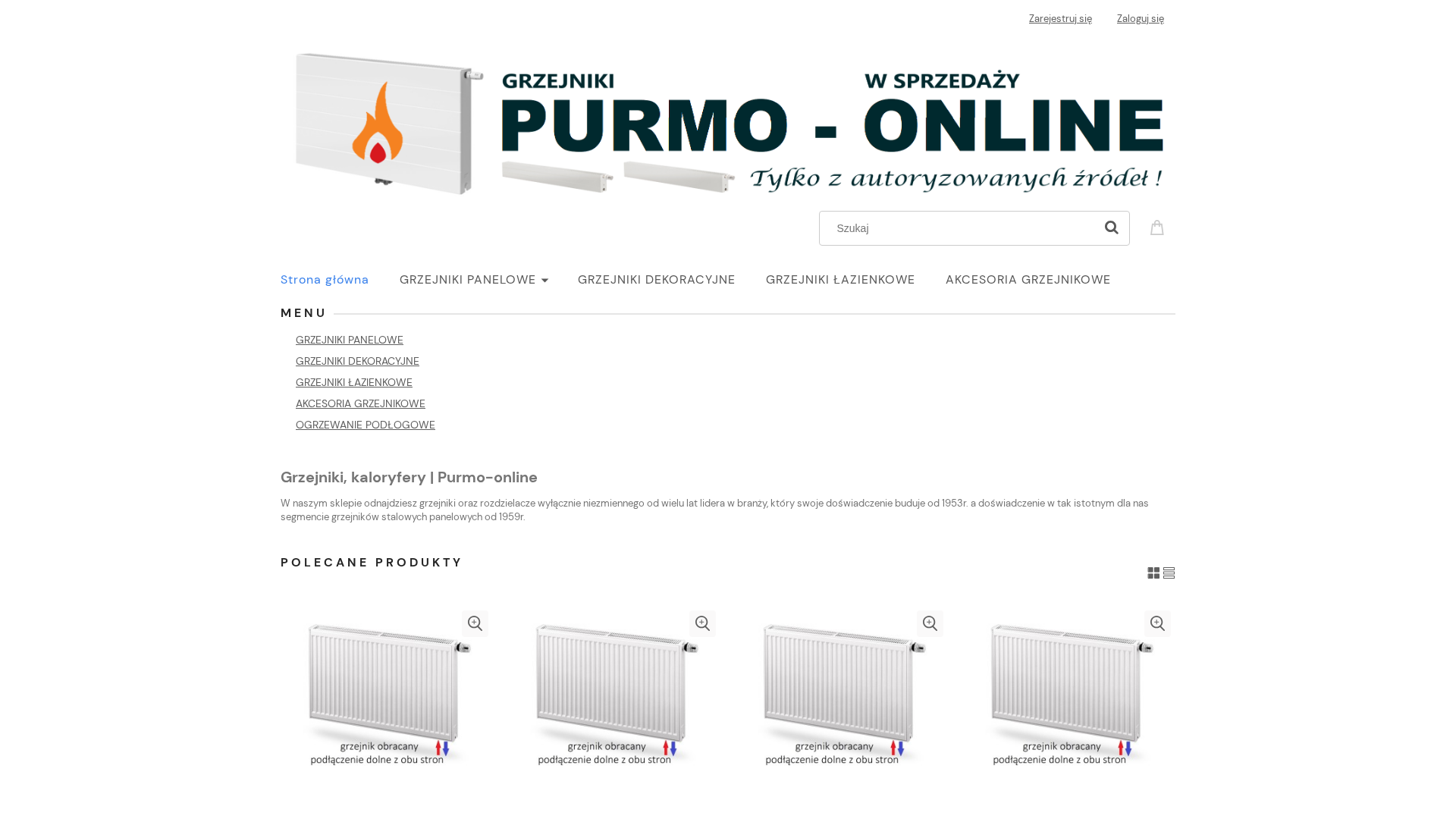 Grzejniki, kaloryfery, akcesoria | Sklep internetowy Purmo-online